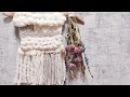 【SDGs】【サステナブル】【ドライフラワー】ダンボールで編む極太毛糸を使ったタペストリーの作り方、DIY