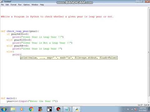 Write a Program in Python to check whether a given year is leap year or not  ||  Python Series