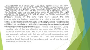 Testing the PPP Using Unit Root Tests with Structural Breaks Evidence from Politically Unstable Arab
