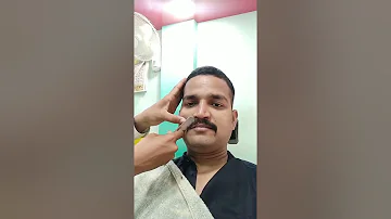 Indian men shave mustache