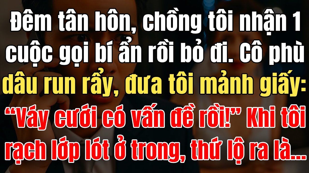 Đêm Tân Hôn Chồng Tôi Nhận 1 Cuộc Gọi Bí Ẩn Rồi Bỏ Đi, Cô Phù Dâu Run Rẩy: “Váy Cưới Có Vấn Đề Rồi!”