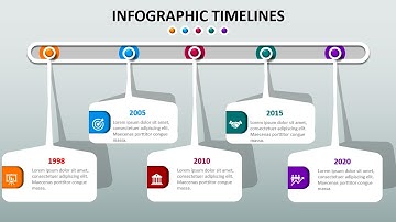 Timeline Infographic PowerPoint template with 5 options