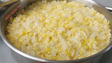 XÔI ĐẬU XANH NƯỚC CỐT DỪA dẻo tơi béo ngon đơn giản ngon hơn xôi vò