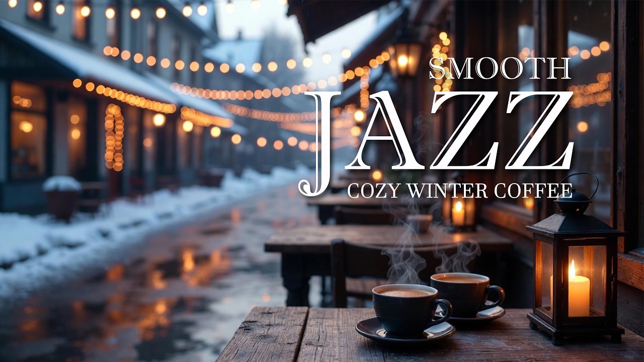 Smooth Jazz Coffee Shop ☕ Fireplace for Work & Study