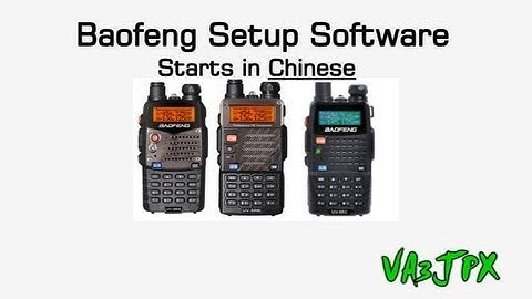 Howto Set the Baofeng Setup Software to English