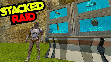 We Raided A Small STACKED Base In ARK (Small Tribes)