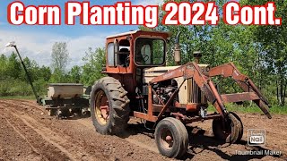 Corn Planting with Case 830 Tractor/Old Seeding Equipment/Jessica