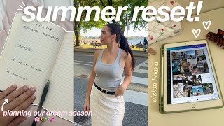SUMMER RESET! 🌸 getting my life (back) together for summer, vision board, working out