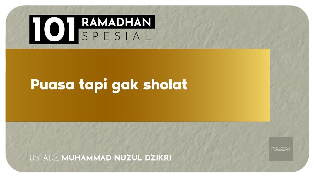 PUASA TAPI GAK SHOLAT (6 menitan!)