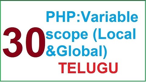 global and local scope in php telugu 30-vlr training