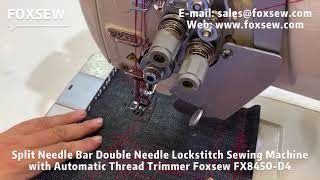 Split Needle Bar Double Needle Lockstitch Machine with Automatic Thread Trimmer