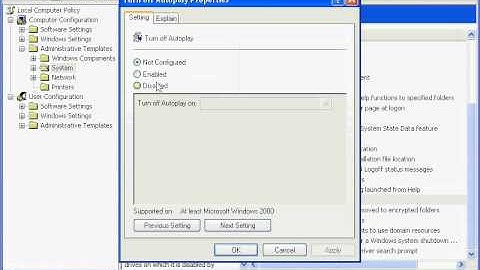 How to Disable CD autorun in Windows XP
