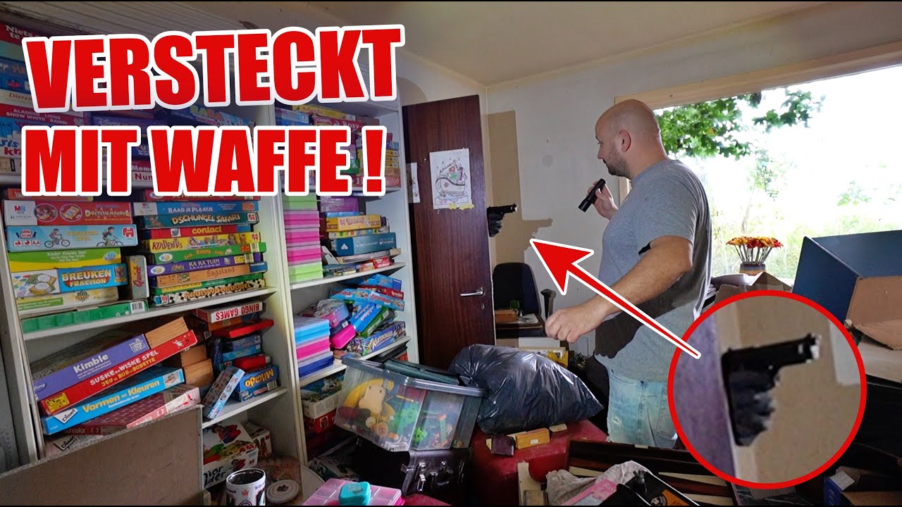 LOSTPLACE : MIT WAFFE HINTER DER TÜR VERSTECKT 😳 - WURDEN HIER KINDER ENTFÜHRT UND EINGESPERRT ?!