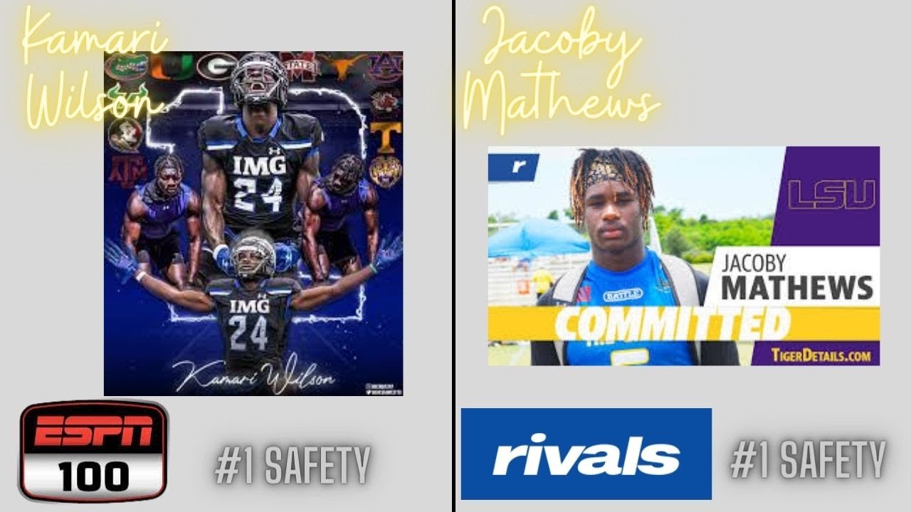 ESPN Top 100 #1 Rated Safety: Kamari Wilson vs Rivals.com #1 Rated Safety: Jacoby Mathews