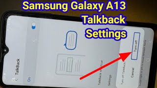 Samsung A13 Talkback Settings | How To Disable Talk Back Setting in Samsung Galaxy A13