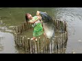 Building Life: Smart Fishing Build Fish Trap Catch Big Fish - 220 DAYS LIVING OFF GRID