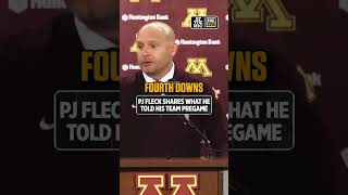 No one gives a pregame speech quite like PJ Fleck