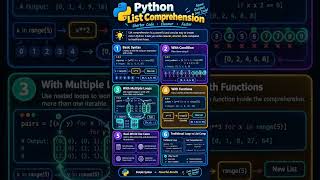 Python List Comprehension Explained Visually 🐍 | Less Code, Cleaner Python