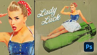 How to Create a Vintage Aircraft ‘Nose Art’ Pin-Up Effect in Photoshop