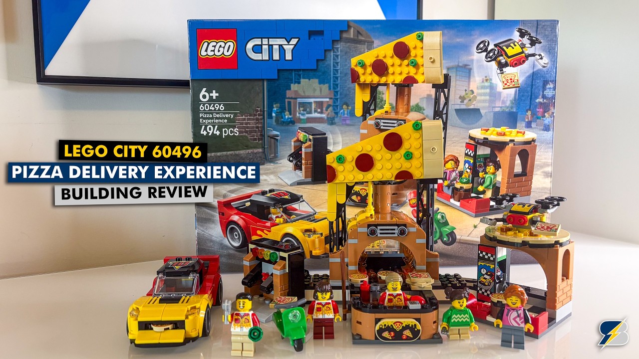 LEGO City 60496 Pizza Delivery Experience - Detailed Building