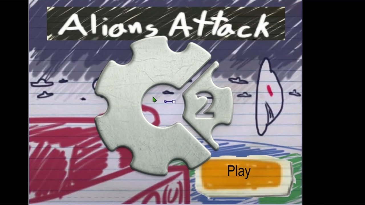 อธิบายการเล่นเกม Attack alien ที่สร้างโปรแกรม Construct 2 - YouTube