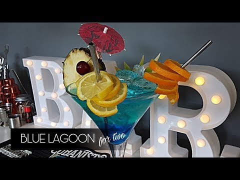 How to Make a Blue Lagoon Cocktail for Two (Party Drinks)