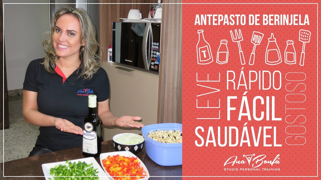 RECEITA FÁCIL, SAUDÁVEL E SUPER LEVE ANTEPASTO DE BERINJELA