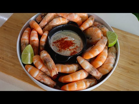 Boiled Shrimp with Spicy Dipping Sauce