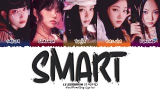 Le sserafim - Smart lyrics (colour coded lyrics)| Armygirls | easy lyrics| Resimi