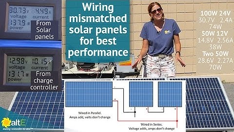 How to Wire Mismatched Solar Panels in series and parallel