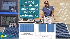 How to Wire Mismatched Solar Panels in series and parallel