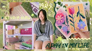 Day In My Life Of A Full-time Artist ✦ A Productive Day Working in the Studio~