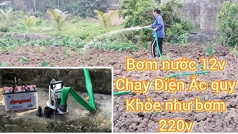 Bơm nước 12v / 220w - chạy điện ắc quy cực khỏe - Giá 550k. LH 0355.066.009