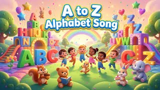A to Z Alphabet Song for Kids| Fun ABC Nursery Rhyme with Cute Animals#kiddiechronicles 