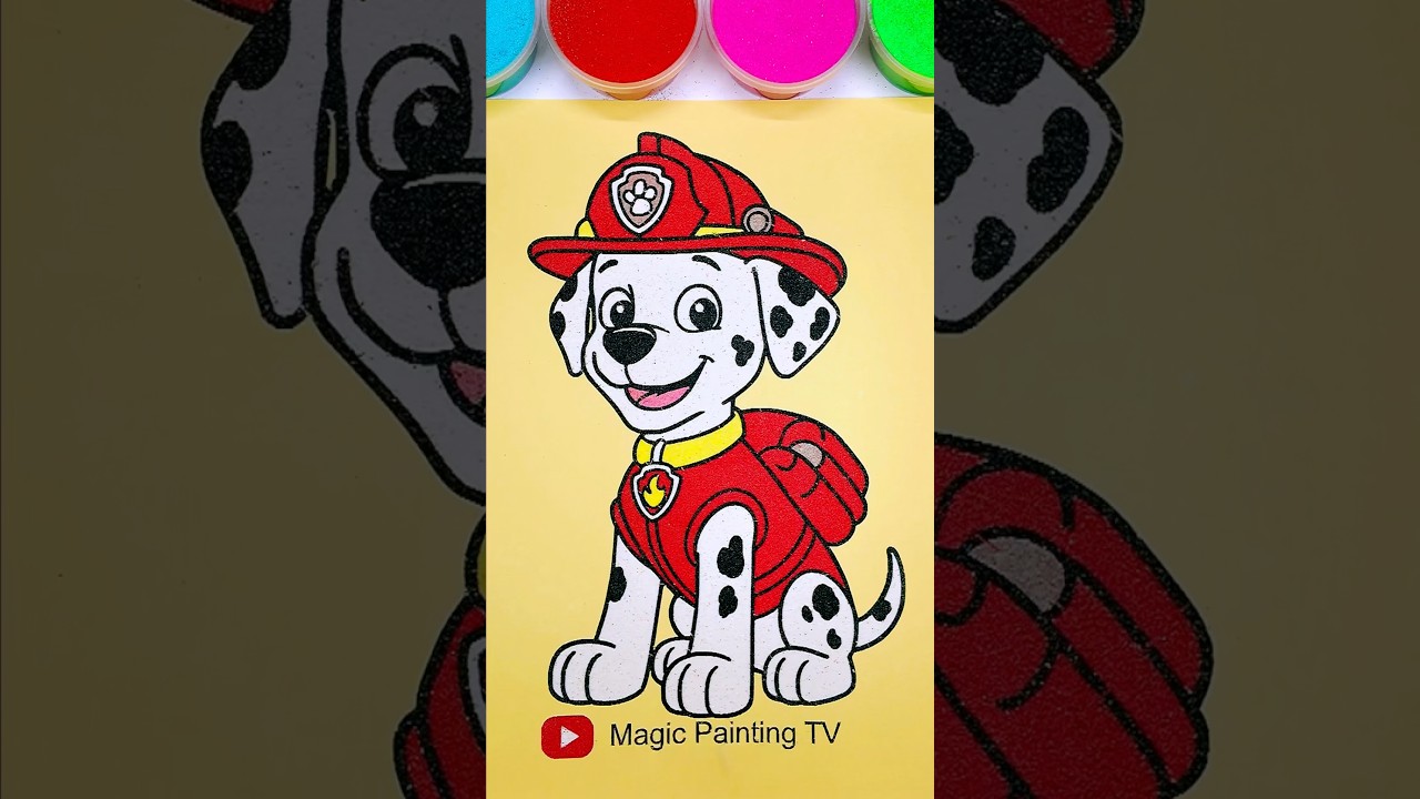 Marshall💞#trending #cartoon #shortfeed #pawpatrol #marshall #forkids #magicpaintingtv #kidsart