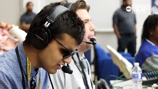 Blind student broadcaster provides commentary for Delaware Blue Coats without ever seeing the court