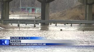 Floodwaters keep Interstate 90 closed between Hardin and Wyoming border