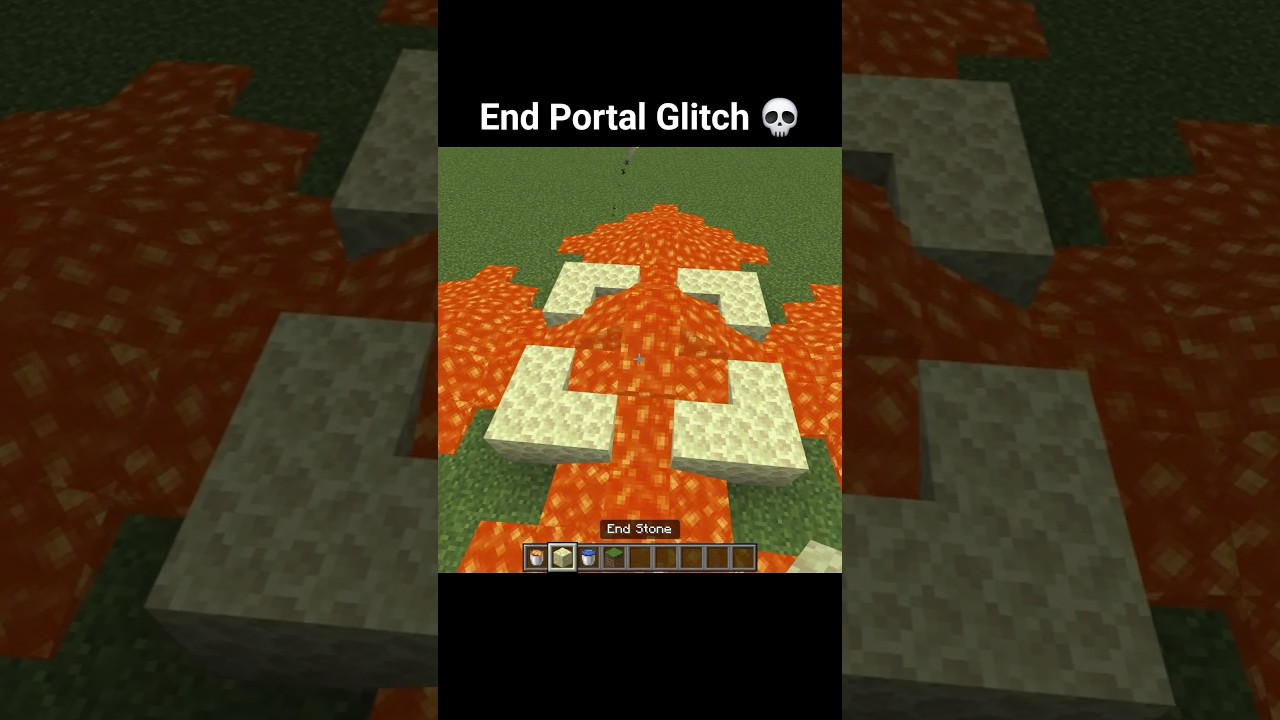 New End Portal Glitch Moment In Minecraft