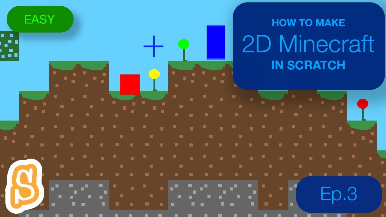 Scratch: 2D Minecraft (Easy) Tutorial (Ep.3) - YouTube