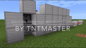 ✔️ Minecraft PE : Redstone Torch BUD SWITCH Tutorial