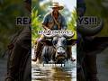 Brazil's Secret Island Where Cowboys Ride Water Buffalo #Shorts