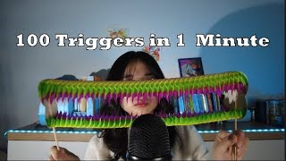 ASMR 100 Triggers In 1 Minute