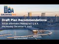 Growing MKE Virtual Meeting: Draft Plan Recommendations