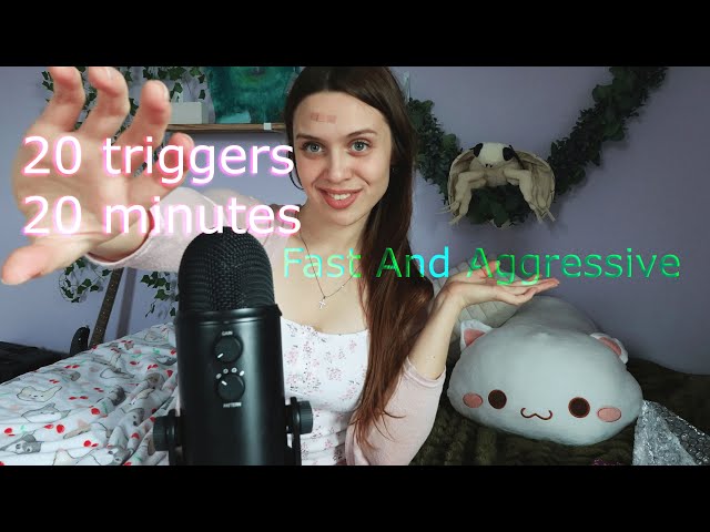 ASMR FAST AND AGGRESSIVE/ 20 triggers in 20 minutes random
