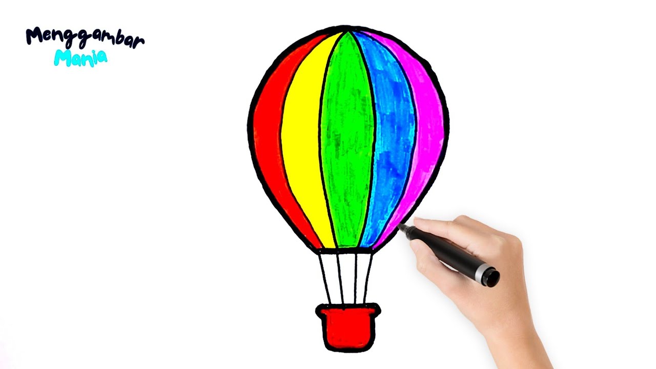Cara Menggambar Balon Udara yang Mudah
