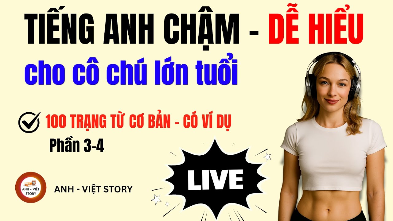 Học Tiếng Anh Giao Tiếp Cho Người Lớn Tuổi: 100 Trạng Từ Tiếng Anh có Ví Dụ (Phần 3-4)