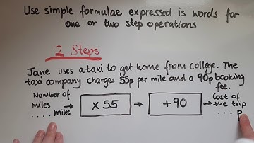 L1.5.1. Functional Skills Maths Level 1: Use simple formulae in words for one or two-step operations
