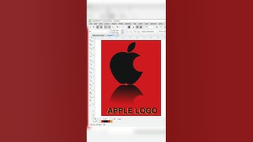 Apple logo🍎 in Corel draw #trending #viral #applelogo #coreldraw #tutorial #graphics #logo #design