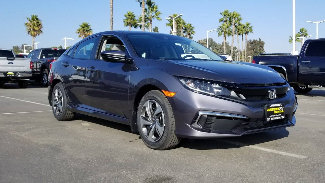 2019 Honda Civic LX FIRST LOOK. 2019 Honda Civic LX walk-around and