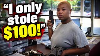 Woman Caught Stealing $100 Bill Out Of The Register At Her Job!